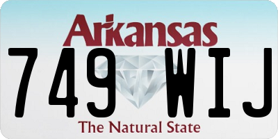 AR license plate 749WIJ