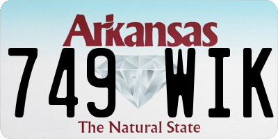 AR license plate 749WIK