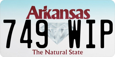 AR license plate 749WIP