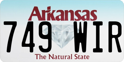 AR license plate 749WIR