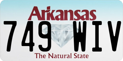 AR license plate 749WIV