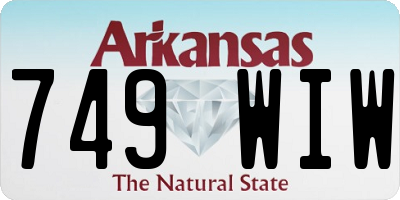 AR license plate 749WIW