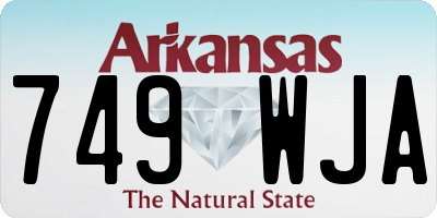 AR license plate 749WJA