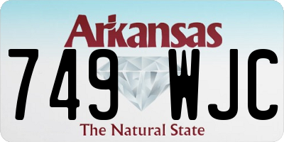 AR license plate 749WJC