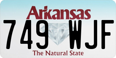 AR license plate 749WJF