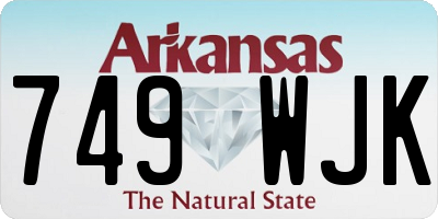 AR license plate 749WJK
