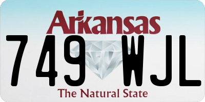 AR license plate 749WJL