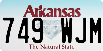 AR license plate 749WJM