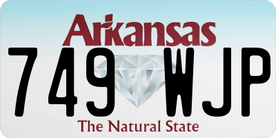 AR license plate 749WJP