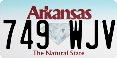 AR license plate 749WJV