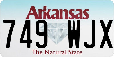 AR license plate 749WJX