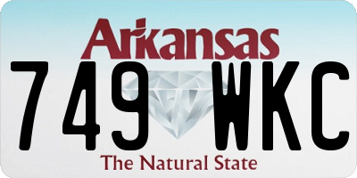 AR license plate 749WKC