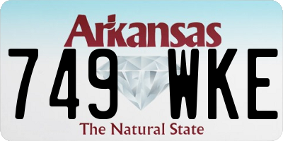 AR license plate 749WKE