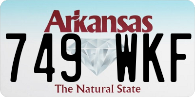 AR license plate 749WKF