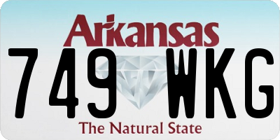 AR license plate 749WKG