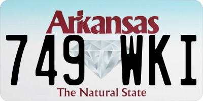 AR license plate 749WKI