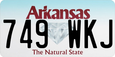 AR license plate 749WKJ