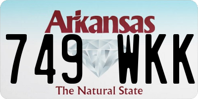 AR license plate 749WKK