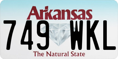 AR license plate 749WKL
