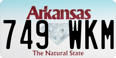 AR license plate 749WKM