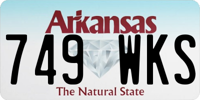 AR license plate 749WKS