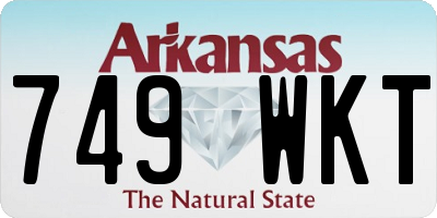 AR license plate 749WKT