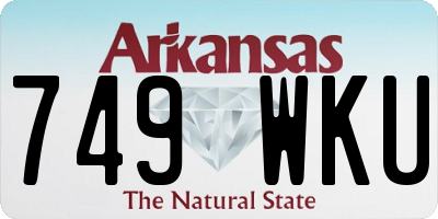 AR license plate 749WKU
