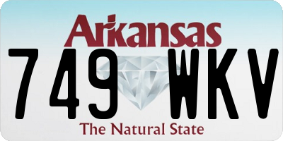 AR license plate 749WKV