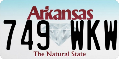 AR license plate 749WKW