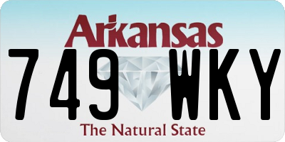 AR license plate 749WKY