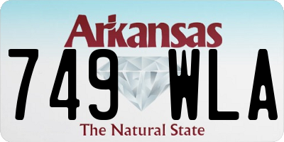 AR license plate 749WLA