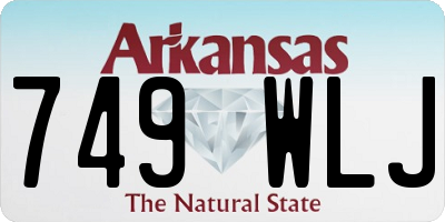 AR license plate 749WLJ