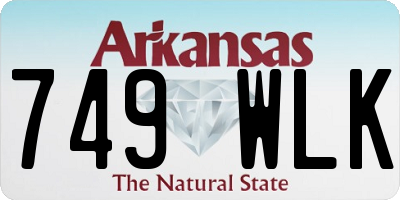 AR license plate 749WLK