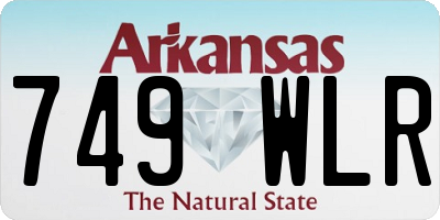AR license plate 749WLR