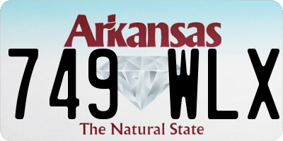 AR license plate 749WLX
