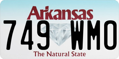 AR license plate 749WMO