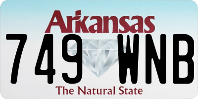 AR license plate 749WNB
