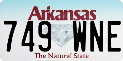 AR license plate 749WNE