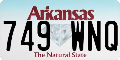 AR license plate 749WNQ