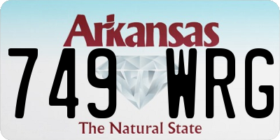 AR license plate 749WRG