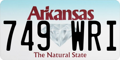 AR license plate 749WRI