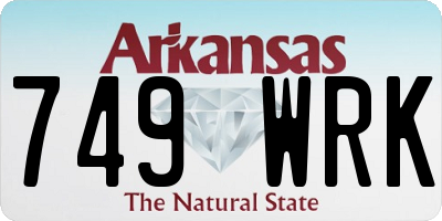 AR license plate 749WRK