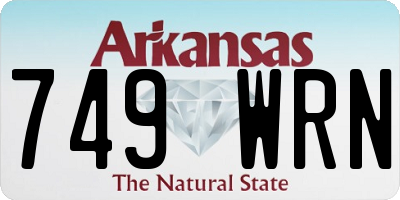 AR license plate 749WRN