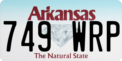 AR license plate 749WRP