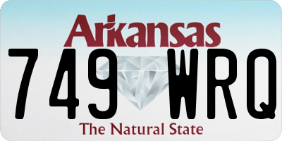 AR license plate 749WRQ