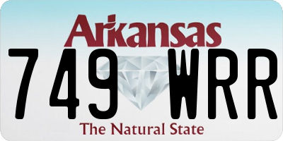 AR license plate 749WRR