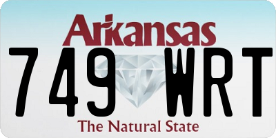 AR license plate 749WRT