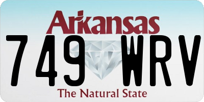AR license plate 749WRV