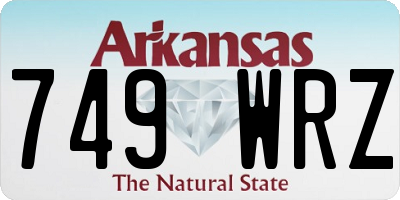 AR license plate 749WRZ