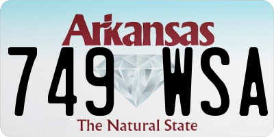 AR license plate 749WSA